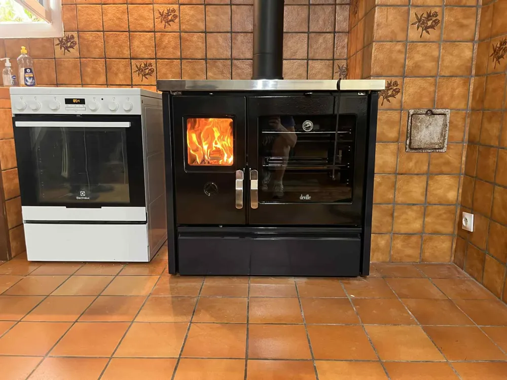 Deville - Mélisse 90 - Cuisinière à bois - Brommat ( 12600)